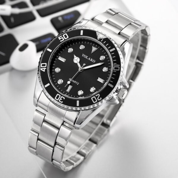 Factory in stock live hot sale foreign trade green water ghost watch men's watch men's watch fashion steel belt quartz watch - Image 4
