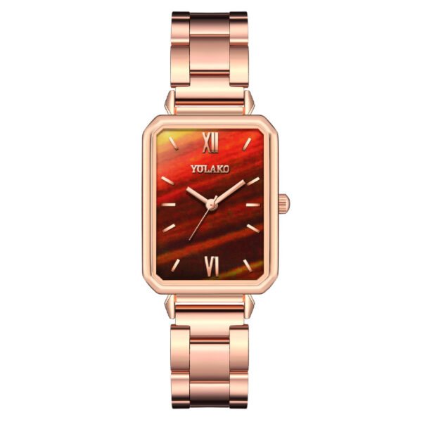 Factory spot a generation of foreign trade explosions trembles Square small green watch ladies watch women's watch steel band quartz watch - Image 5