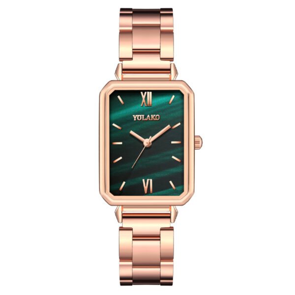 Factory spot a generation of foreign trade explosions trembles Square small green watch ladies watch women's watch steel band quartz watch