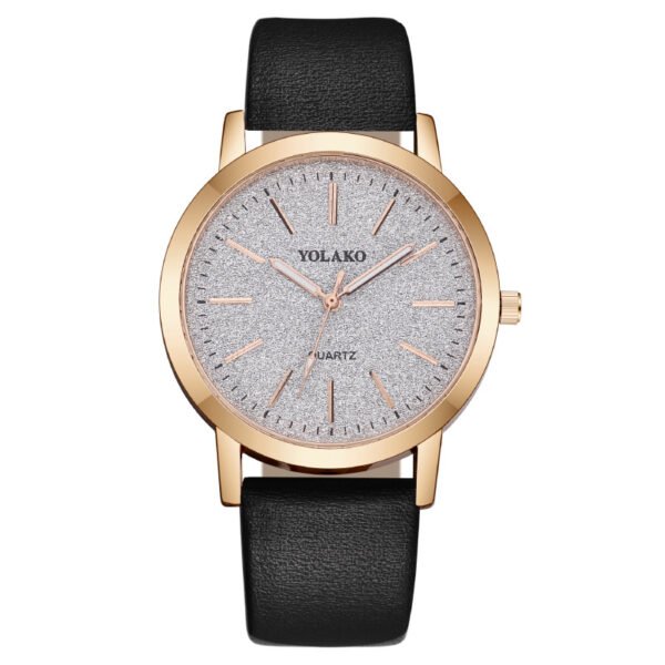 Factory spot wholesale foreign trade explosions fashion simple Flash face ladies watch women's quartz watch leather strap women - Image 3