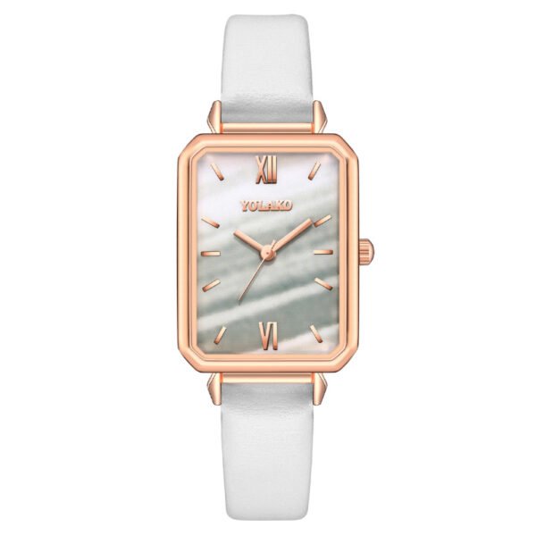 Factory spot a generation of foreign trade explosions trembles Square small green watch ladies watch women's watch belt quartz watch - Image 2