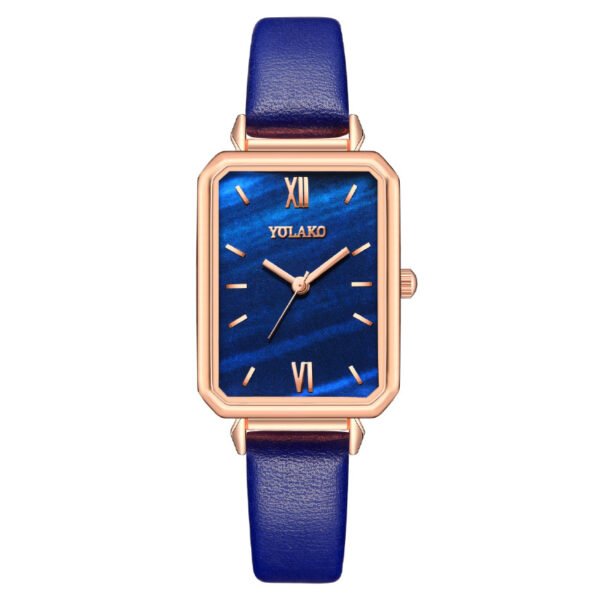 Factory spot a generation of foreign trade explosions trembles Square small green watch ladies watch women's watch belt quartz watch - Image 3