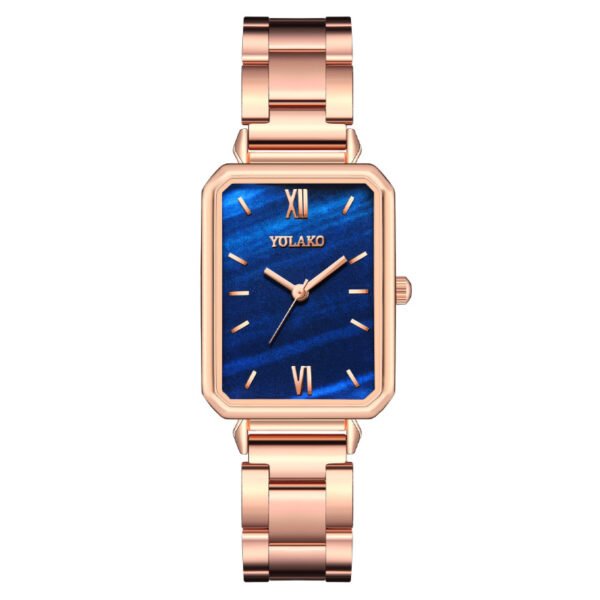 Factory spot a generation of foreign trade explosions trembles Square small green watch ladies watch women's watch steel band quartz watch - Image 3