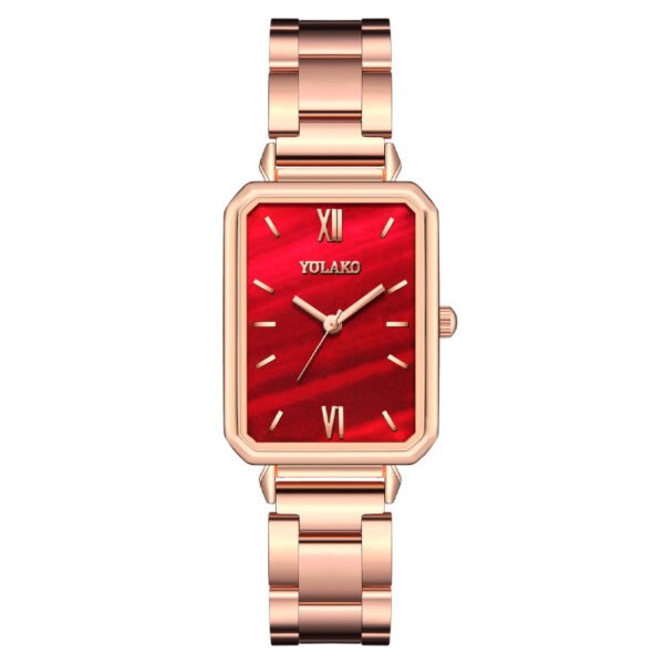 Factory spot a generation of foreign trade explosions trembles Square small green watch ladies watch women's watch steel band quartz watch - Image 4