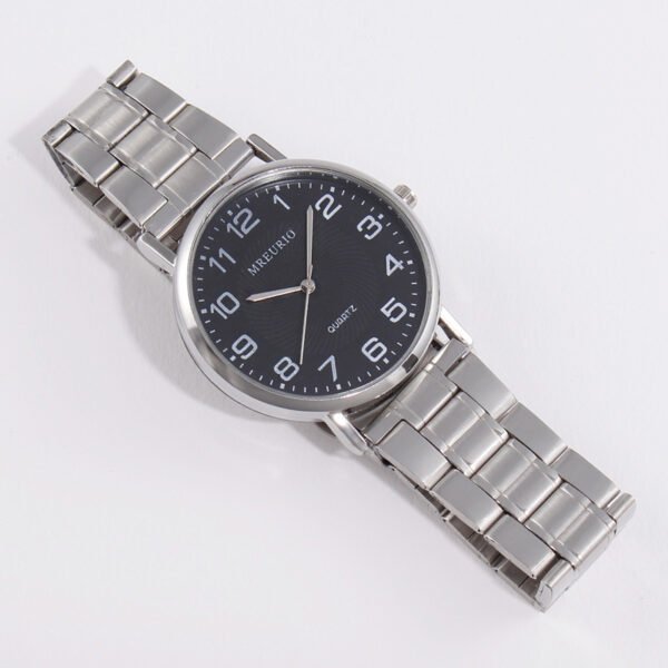 Hot sale new cross-border men's watch men's watch simple stainless steel stainless steel strap digital ultra-thin quartz watch manufacturers - Image 2