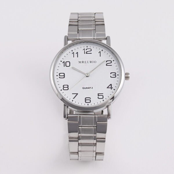 Hot sale new cross-border men's watch men's watch simple stainless steel stainless steel strap digital ultra-thin quartz watch manufacturers - Image 4