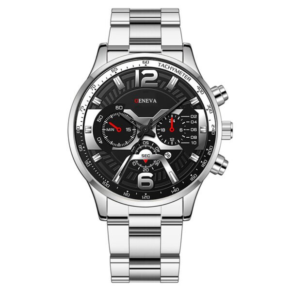 Cross-border popular men's watch men's fashion calendar Korean fashion student stainless steel quartz watch foreign trade Wholesale - Image 3