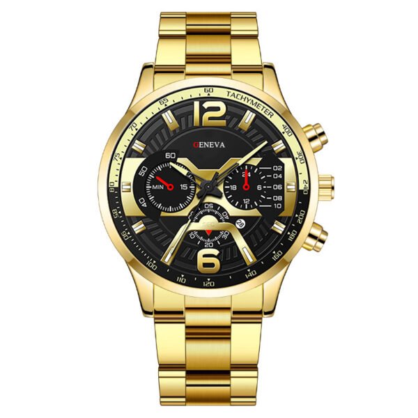 Cross-border popular men's watch men's fashion calendar Korean fashion student stainless steel quartz watch foreign trade Wholesale