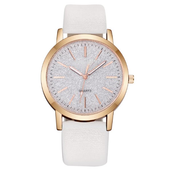 Factory spot wholesale foreign trade explosions fashion simple Flash face ladies watch women's quartz watch leather strap women - Image 2