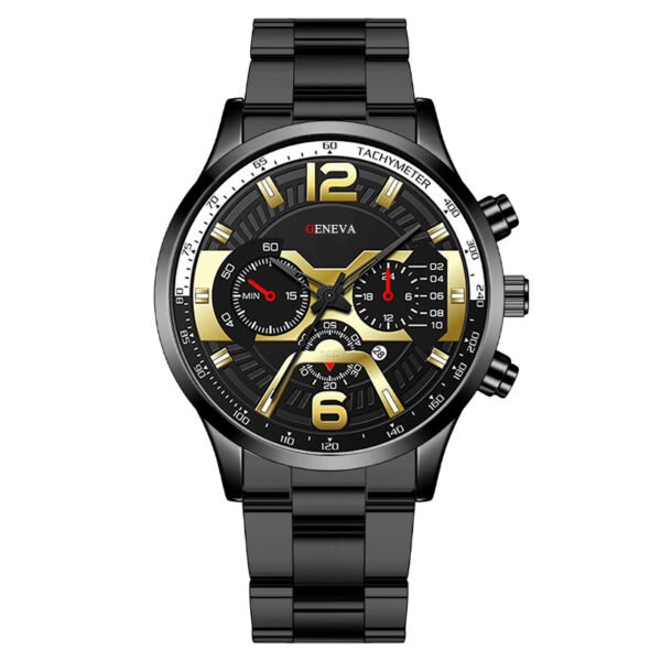 Cross-border popular men's watch men's fashion calendar Korean fashion student stainless steel quartz watch foreign trade Wholesale - Image 5